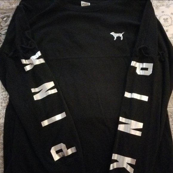 NWOT VS Pink Campus Long Sleeve Shirt - Picture 2 of 7